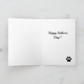 Chocolate Labrador Dad in Red Vaderdag Kaart (Binnen)