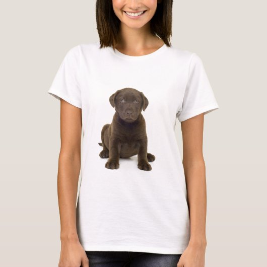 Chocolate Labrador-dames T-Shirt (Voorkant)