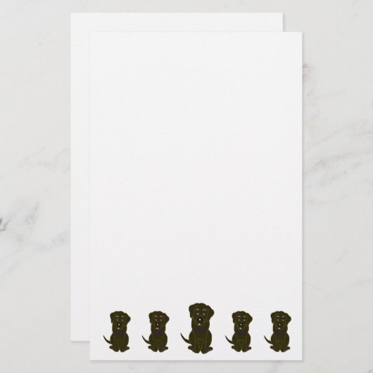 Chocolate Labrador Dog Design Briefpapier (Voorkant / Achterkant)