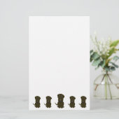 Chocolate Labrador Dog Design Briefpapier (Staand voorkant)