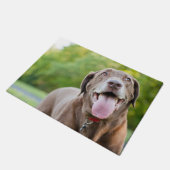 Chocolate Labrador Dog Deurmat (Schuin)