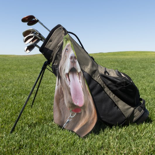 Chocolate Labrador Dog Golfhanddoek (Groen)