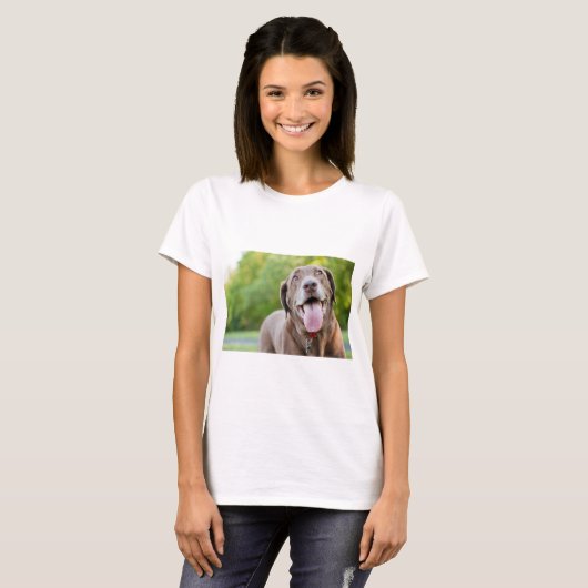 Chocolate Labrador Dog T-shirt (Voorkant volledig)