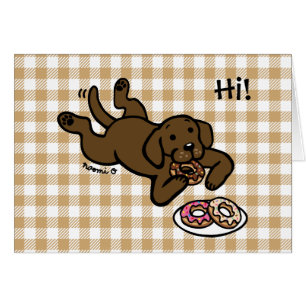 Chocolate Labrador en Doughnoten Thinking of You