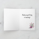 Chocolate Labrador en Green Moederdag Kaart (Binnen)