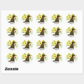 Chocolate Labrador en Sunflower Summer Ronde Sticker (Vel)