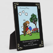 Chocolate Labrador Engel met Liefde Herdenking Fotoplaat (Zijkant)