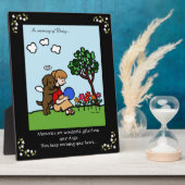 Chocolate Labrador Engel met Liefde Herdenking Fotoplaat (Zijkant)