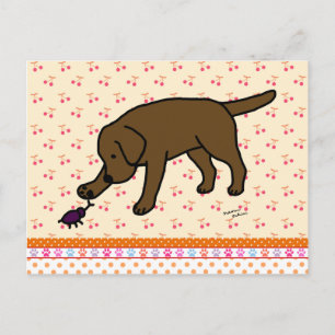 Chocolate Labrador Friendly Briefkaart