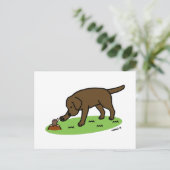 Chocolate Labrador Friendly Briefkaart (Staand voorkant)