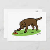 Chocolate Labrador Friendly Briefkaart (Voorkant / Achterkant)