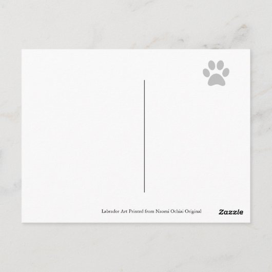 Chocolate Labrador Friendly Briefkaart (Achterkant)