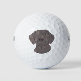 Chocolate Labrador Golfballen