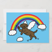 Chocolate Labrador Guardian Angel Dank je Bedankkaart (Voorkant)