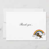 Chocolate Labrador Guardian Angel Dank je Bedankkaart (Achterkant)