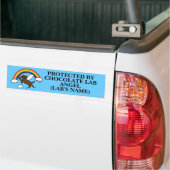 Chocolate Labrador Guardian Angel (regenboogbrug) Bumpersticker (Op Truck)