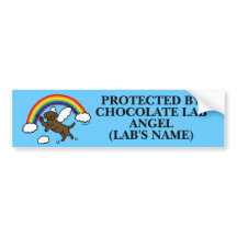 Chocolate Labrador Guardian Angel (regenboogbrug)