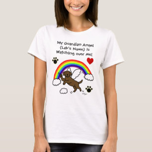 Chocolate Labrador Guardian Angel (regenboogbrug) T-shirt