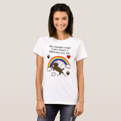 Chocolate Labrador Guardian Angel (regenboogbrug) T-shirt (Voorkant volledig)