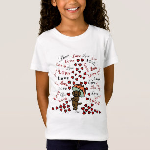 Chocolate Labrador Hartrijn in het hart T-shirt