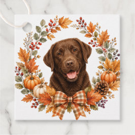 Chocolate Labrador Herfst Bedankjes Labels