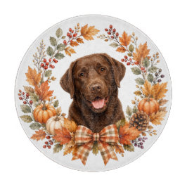 Chocolate Labrador Herfst Snijplank