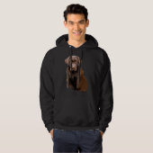 Chocolate Labrador Hoodie (Voorkant volledig)