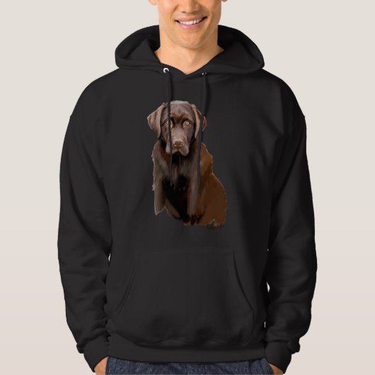 Chocolate Labrador Hoodie (Voorkant)