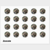 Chocolate Labrador Hulphond Partnerschap – Vrouw  Ronde Sticker (Vel)