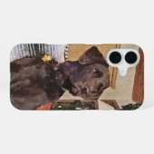 Chocolate Labrador iPhone 16 Hoesje (Achterkant horizontaal)