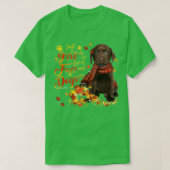 Chocolate Labrador is gewoon een meisje dat van He T-shirt (Design voorkant)