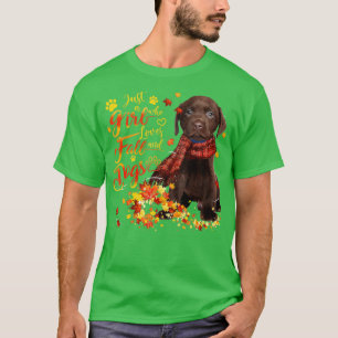 Chocolate Labrador is gewoon een meisje dat van He T-shirt