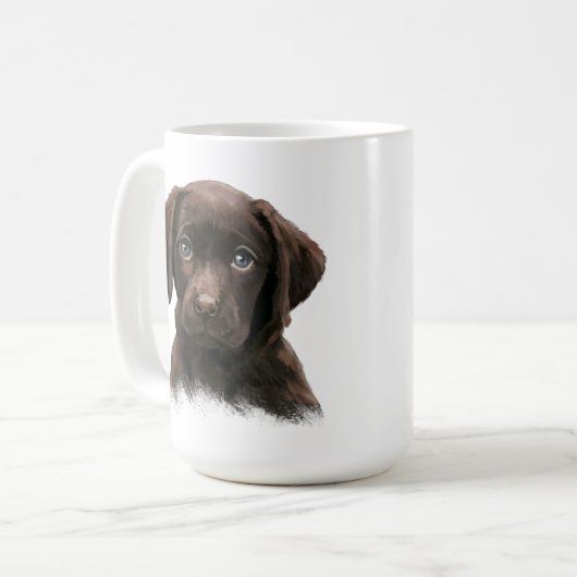 Chocolate Labrador Koffiemok (Voorkant links)