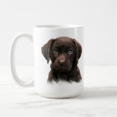 Chocolate Labrador Koffiemok (Links)
