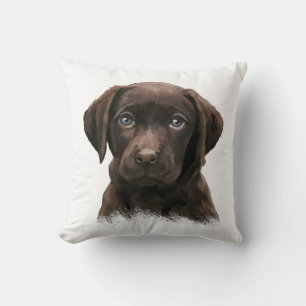 Chocolate Labrador Kussen