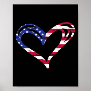 Chocolate Labrador Labs Patriottische Amerikaanse Poster