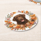Chocolate Labrador Onderzetter (Gebogen)