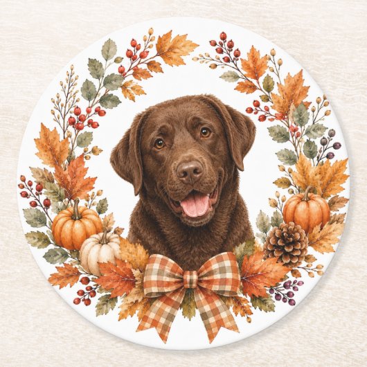 Chocolate Labrador Onderzetter (Voorkant)