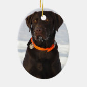 Chocolate Labrador Ornament (Achterkant)