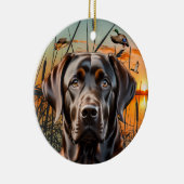  Chocolate Labrador Ornament (Rechts)