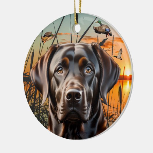  Chocolate Labrador Ornament (Links)
