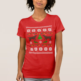 Chocolate Labrador Outline Ugly Kerstt-shirt T-shirt