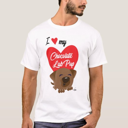 Chocolate Labrador Pup T-Shirt (Voorkant)