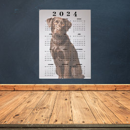 Chocolate Labrador Retriever 2024 Muurkalender Poster