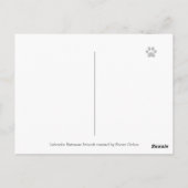 Chocolate Labrador Retriever Agility Cartoon Briefkaart (Achterkant)