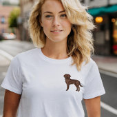 Chocolate Labrador Retriever Art Schattige Lab Por T-shirt