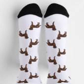 Chocolate Labrador Retriever Bruin Hondenpatroon Sokken (Top)