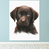 Chocolate Labrador Retriever Canvas tas (Insitu (Houten vloer))