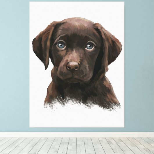 Chocolate Labrador Retriever Canvas tas (Insitu (Houten vloer))