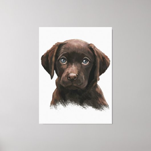 Chocolate Labrador Retriever Canvas tas Afdruk (Voorkant)